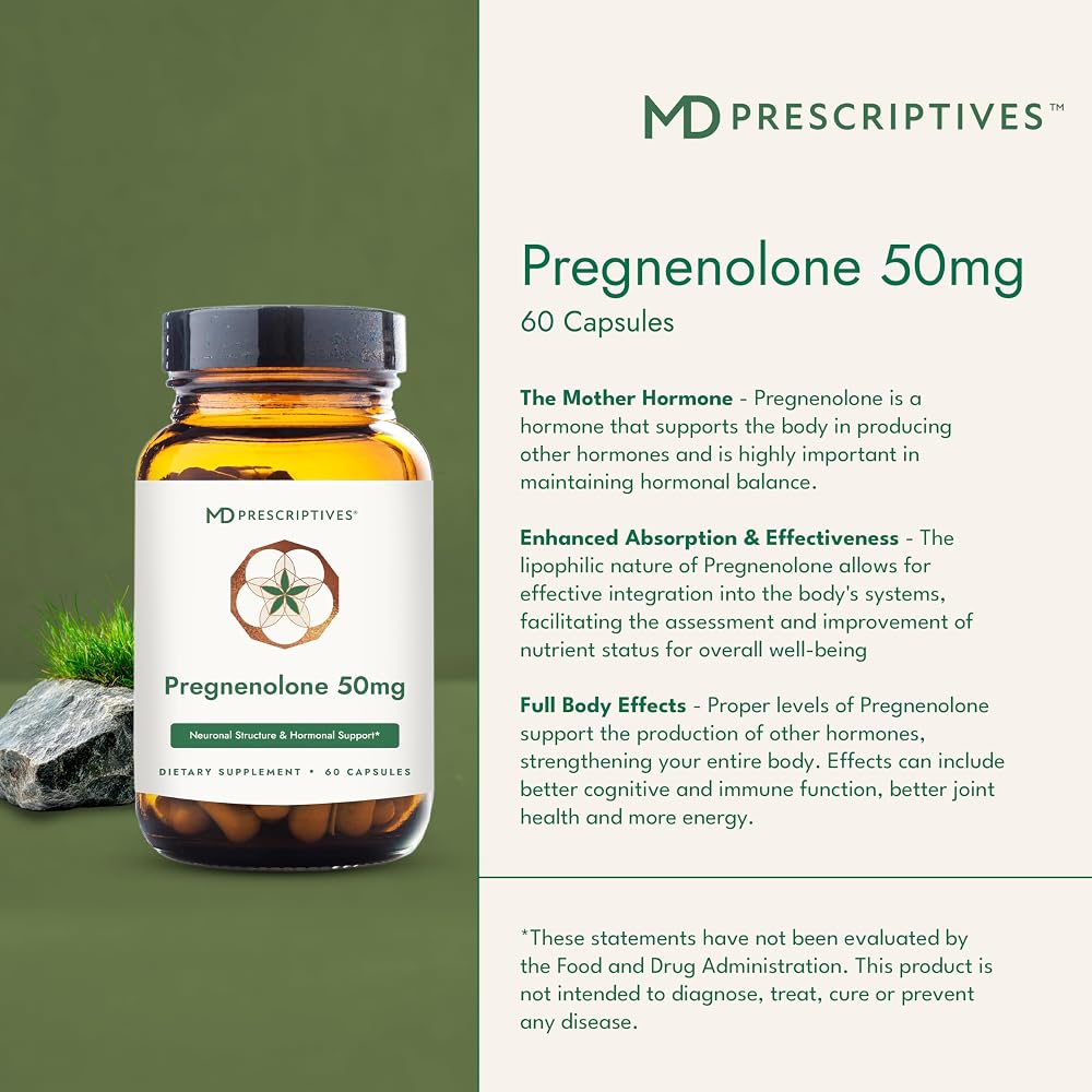 MD Prescriptives Pregnenolone - Vegan Formula for Hormone Health