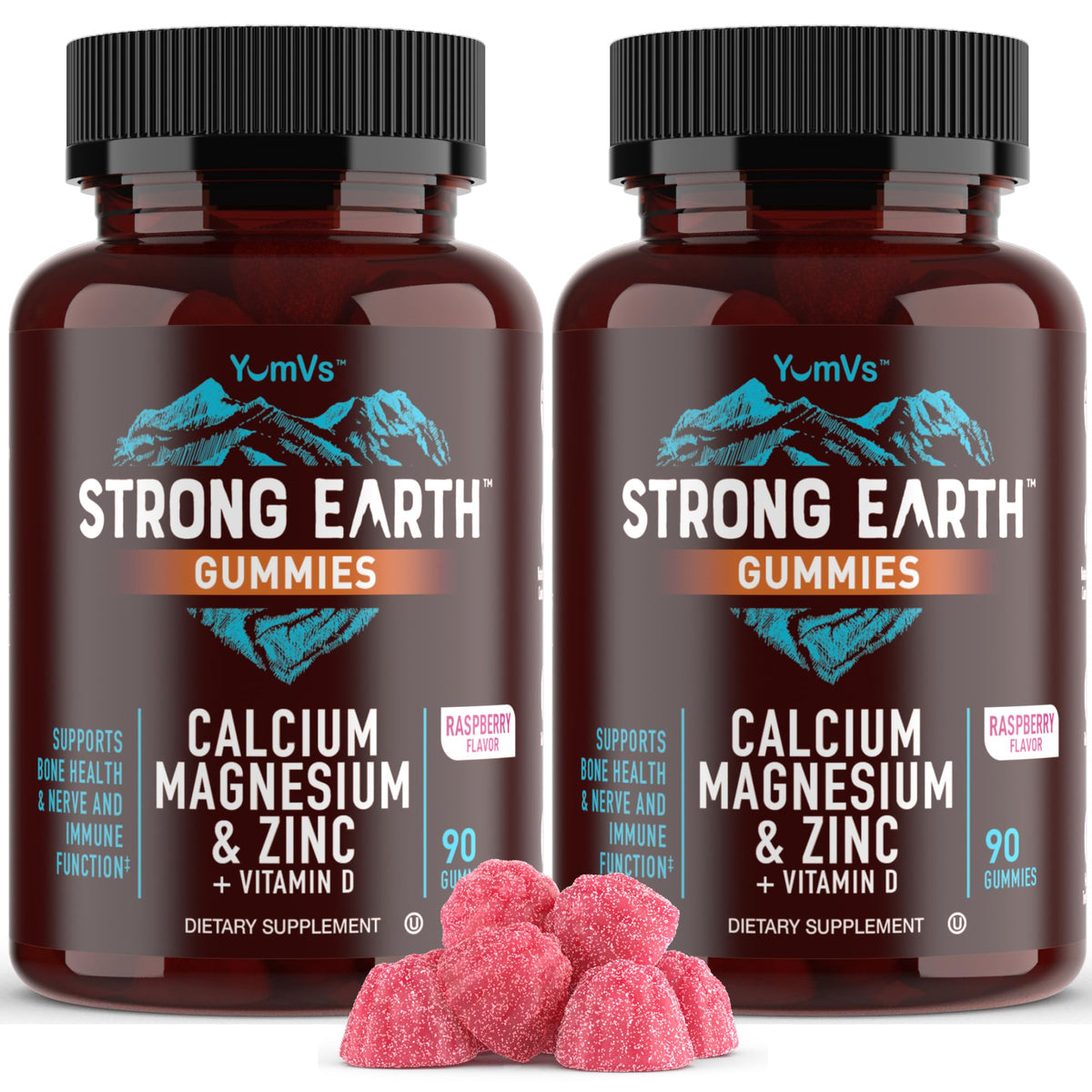 YUM-V'S Calcium, Magnesium, Zinc & Vitamin D Gummies by YumVs