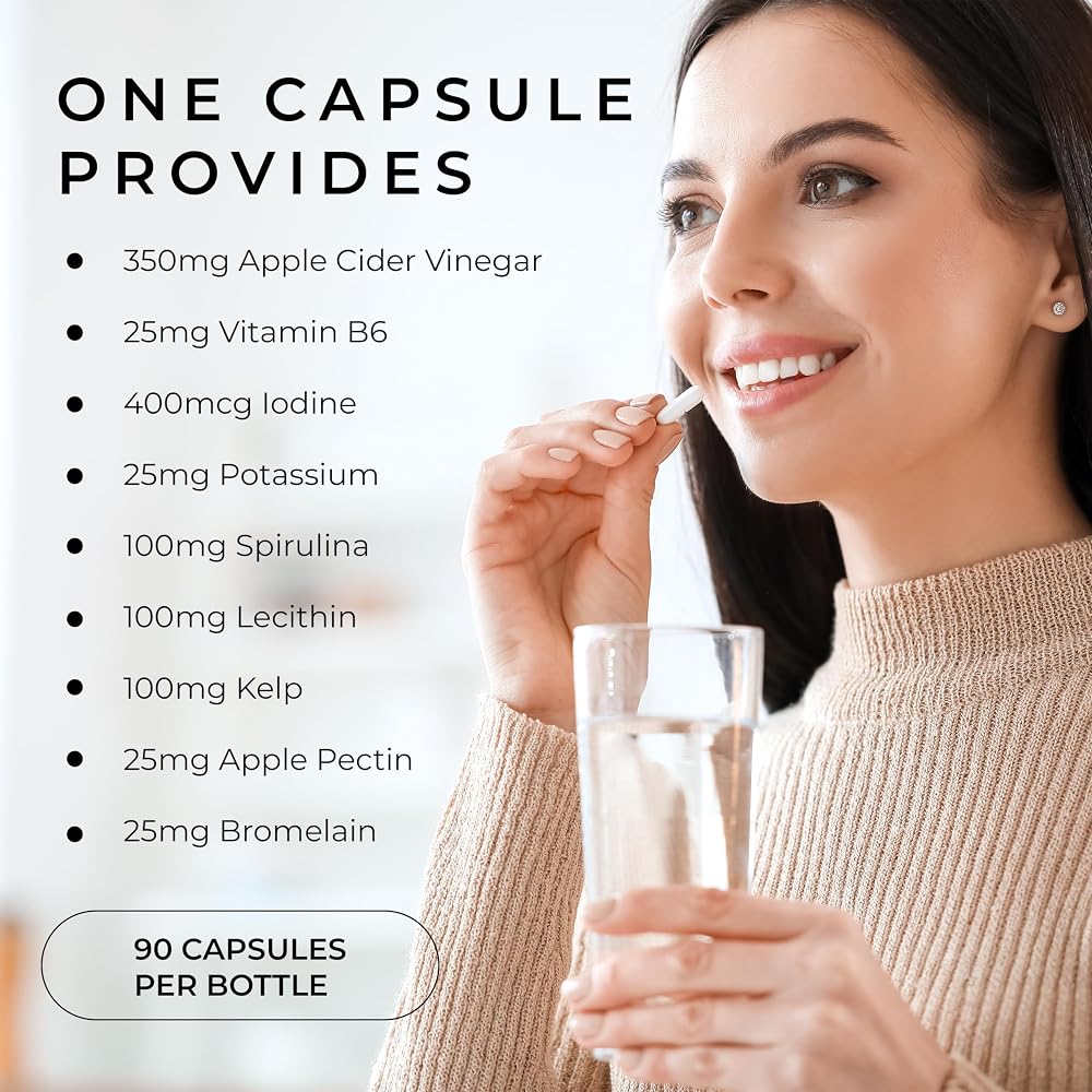 Daily Defense Apple Cider Vinegar Capsules 500mg - 90 Capsules - image 4