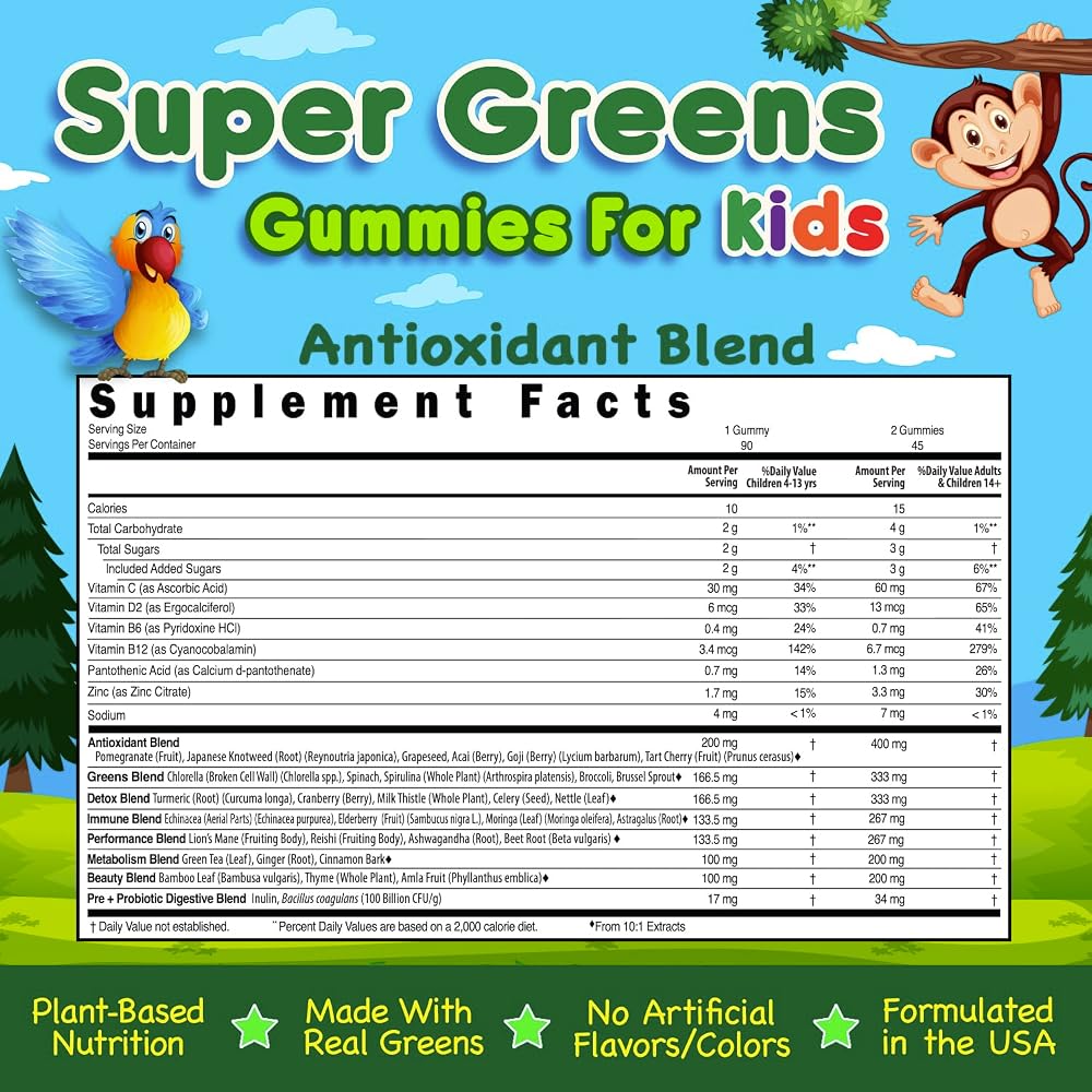 Infusions Super Green Gummies for Kids - 180 Count (2 Pack) - image 7