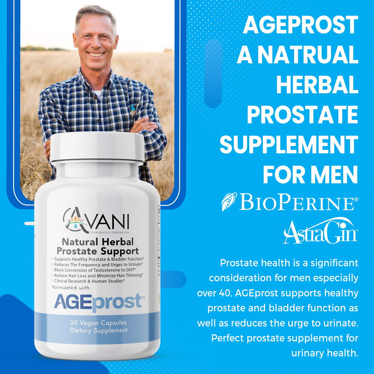 Avani Health AGEprost Prostate Support - 30 Capsules - image 4