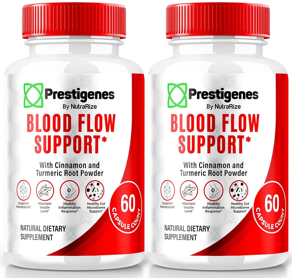 NutraRize Prestigenes Blood Flow Support Advanced Formula - 120 Capsules