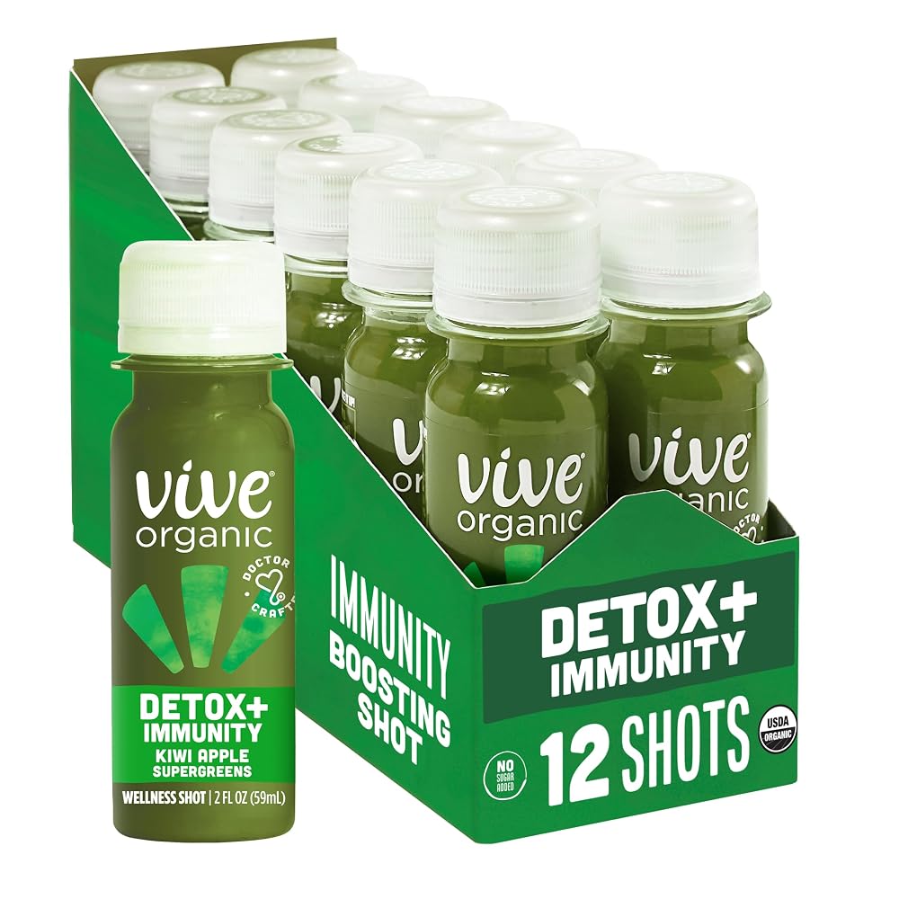 Vive Organic Detox + Immunity Wellness Shot - 12 x 2 fl oz