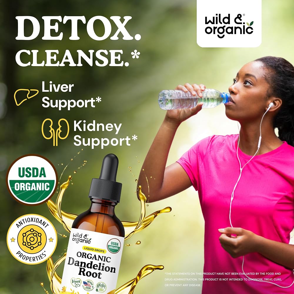 Wild & Organic Organic Dandelion Root Liquid Extract - Dandelion Root