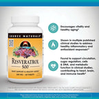 Source Naturals Resveratrol 500 mg - 120 Tablets - image 6