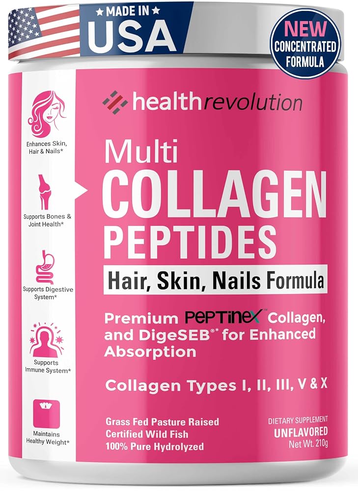 Health Revolution Multi Collagen Peptides Powder - 7.4 oz