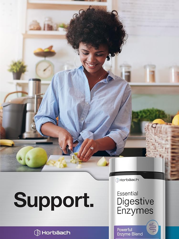 Horbäach Essential Digestive Enzymes - 250 Vegetarian Capsules - image 6