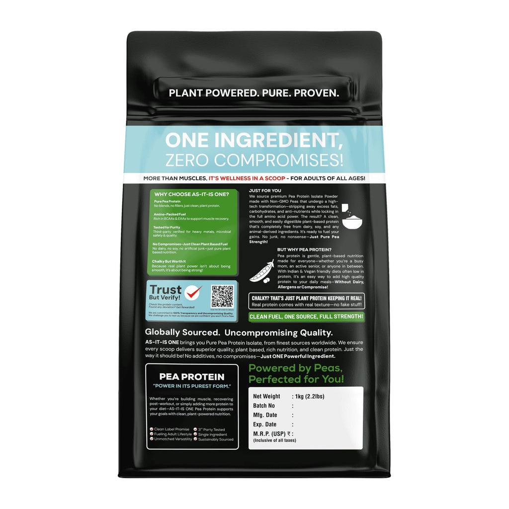 Asitis Nutrition Pea Protein Isolate Powder - 1000g - image 3