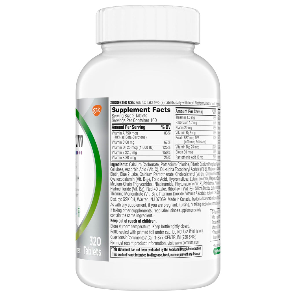 Centrum Silver Minis Multivitamin for Adults 50+ - 320 Tablets - image 14