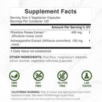 DEAL SUPPLEMENT Rhodiola Rosea & Ashwagandha - 240 Vegetarian Capsules - image 2