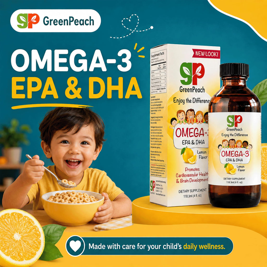 GreenPeach Omega 3 for Kids Liquid Fish Oil - 4 oz - image 6