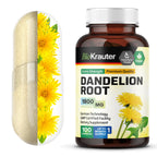 BIO KRAUTER Dandelion Root Extract Liver & Kidney Support - 100 Capsules