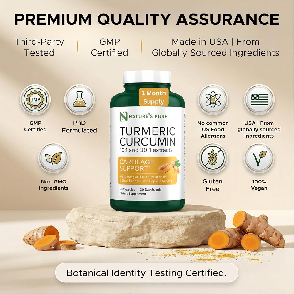 Nature's Push Turmeric Curcumin 30:1 Extract 375mg - 90 Capsules - image 5