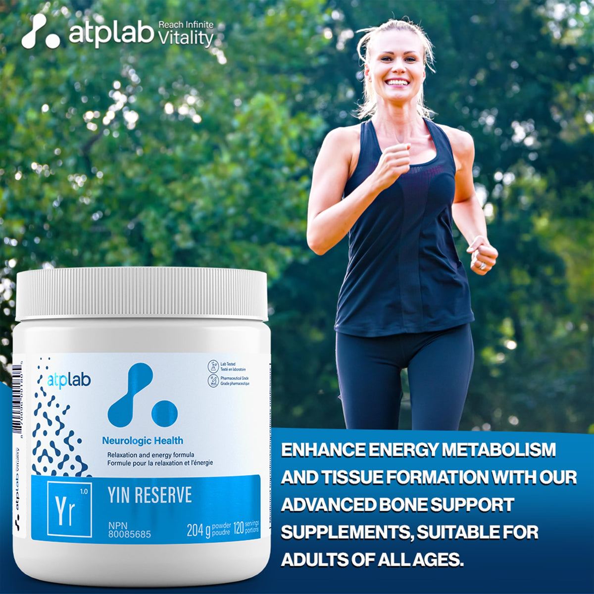 ATP LAB Yin Reserve Relaxation and Energy Powder - 120 Servings - image 2