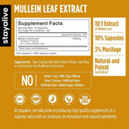 STAY ALIVE Mullein Leaf Extract 1000mg 10:1 - 120 Capsules - image 2