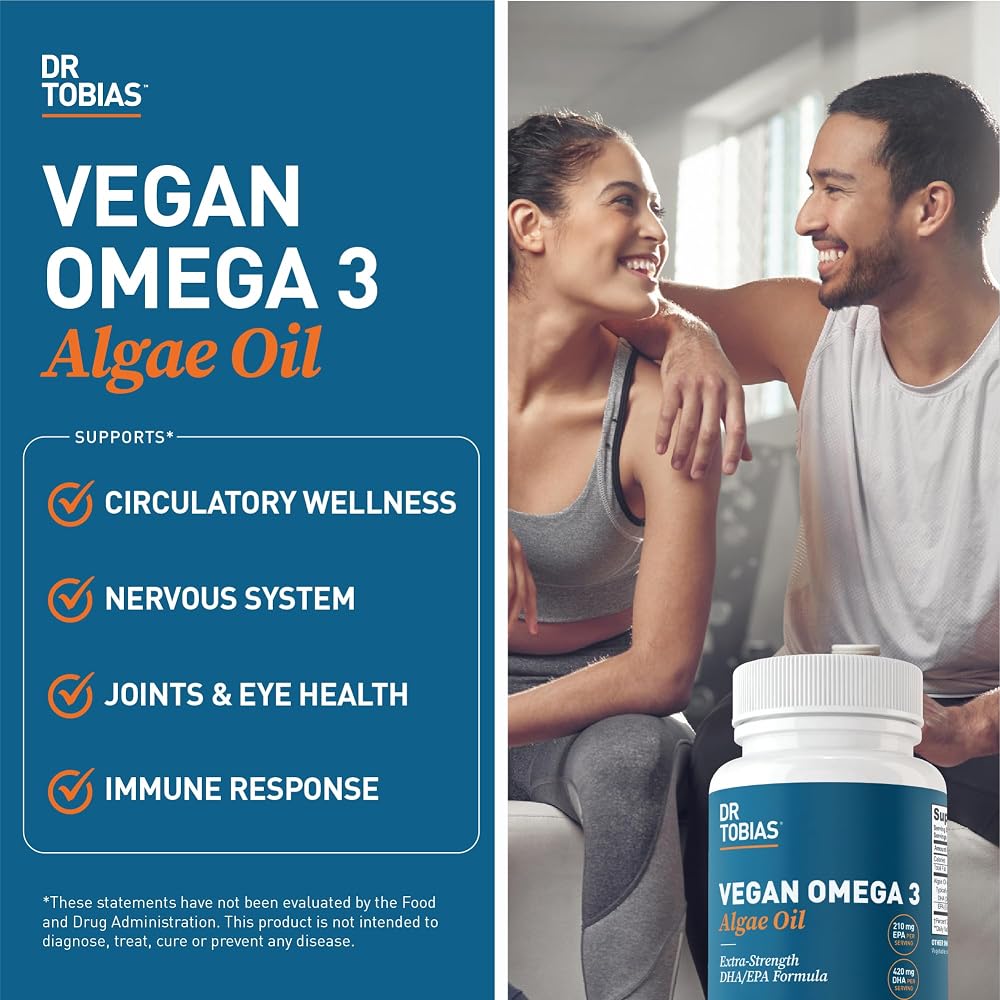 Dr. Tobias Vegan Omega 3 Algae Oil - 60 Capsules - image 3