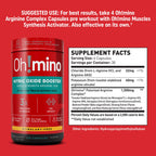 Oh!mino Nitric Oxide Supplement L-Arginine - 120 Capsules - image 3