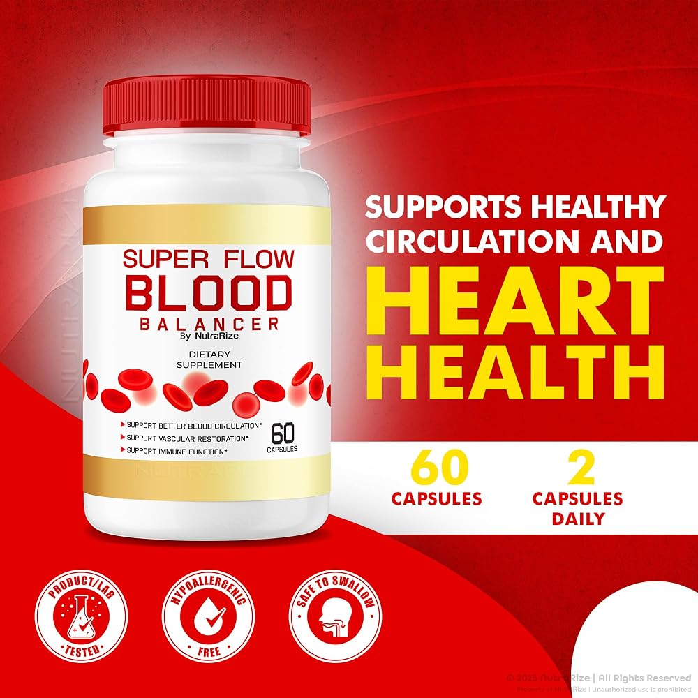 NutraRize Super Flow Blood Balancer Capsules - 120 Capsules - image 3
