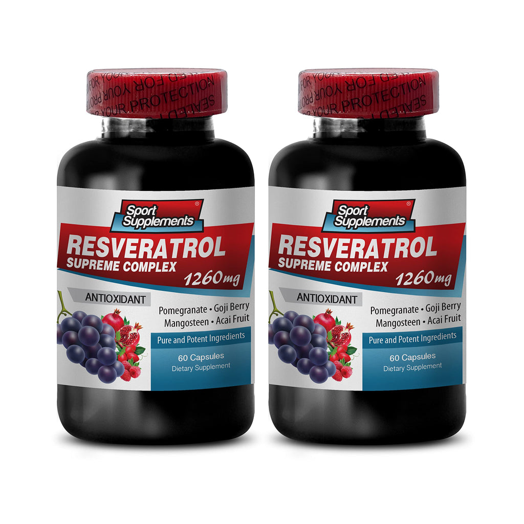 Sport Supplements Resveratrol Supreme 1200mg Antioxidant - 120 Capsules