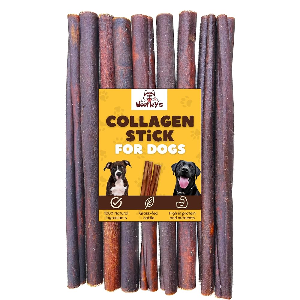 Woofley's 12 Inch Beef Collagen Sticks for Dogs - 8 Count