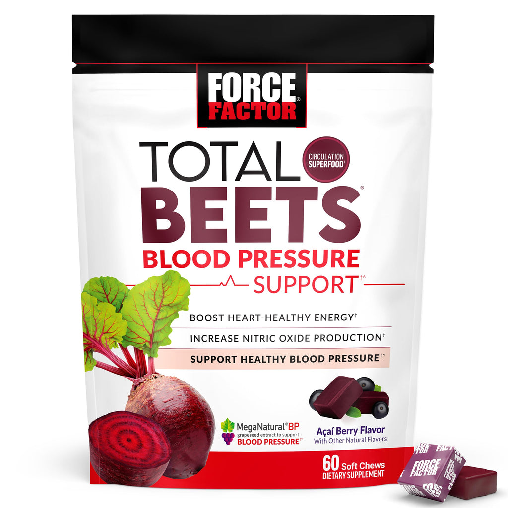 Force Factor Total Beets Blood Pressure Support Supplements with Beet