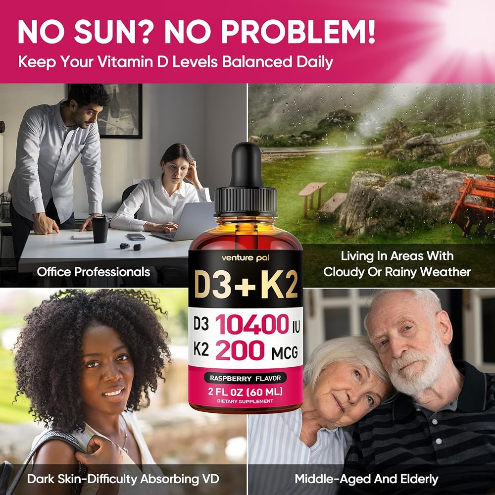 Venture Pal 5-in-1 Vitamin D3 K2 Drops