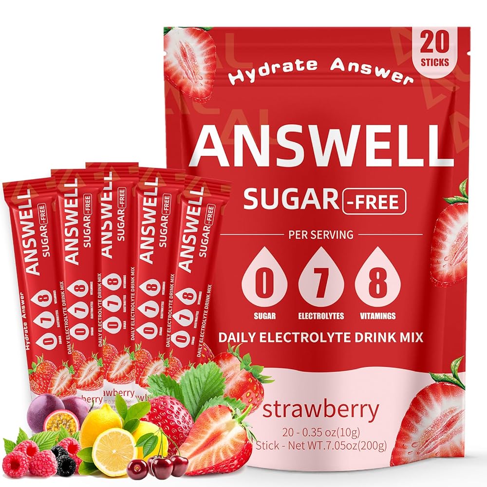 ANSWELL Electrolytes Powder Packets Sugar Free - Liquid Daily IV
