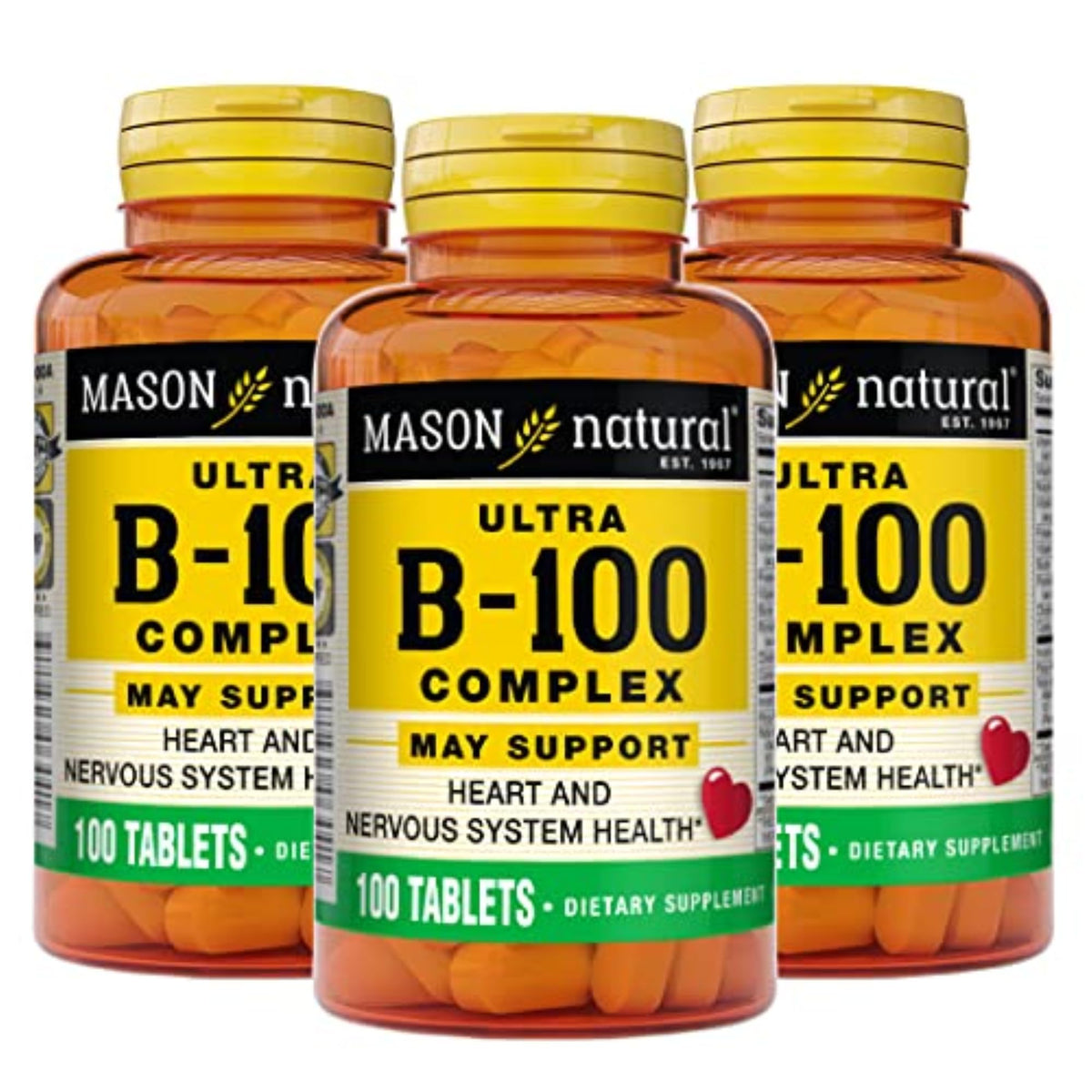 Mason Natural Ultra B Complex Tablet for Energy - 300 Tablets