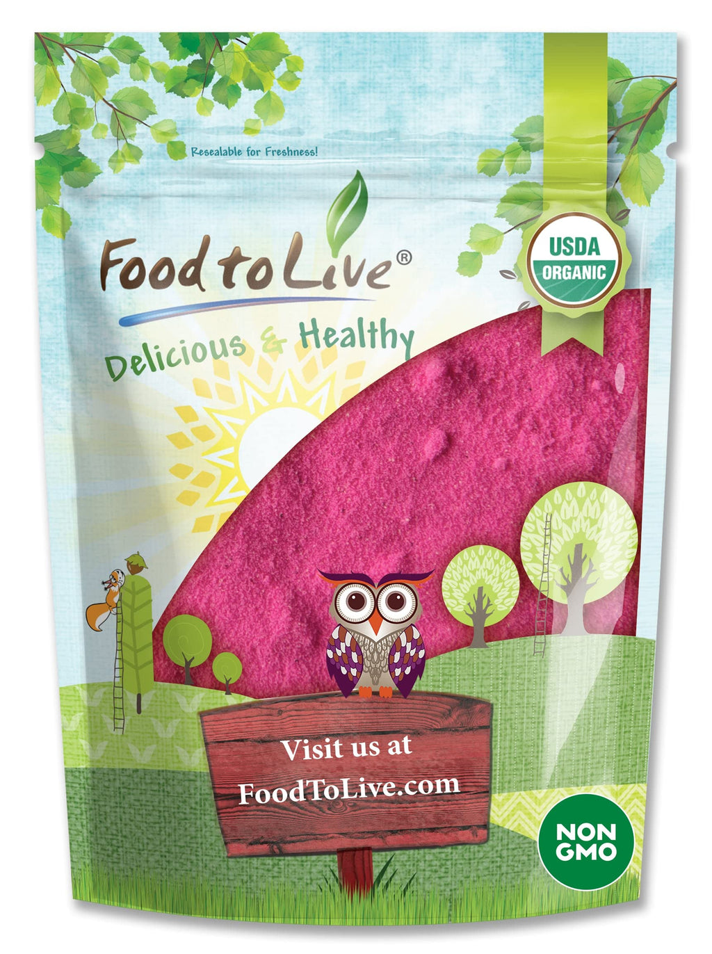 Food to Live Organic Dragon Fruit Powder, X Pounds