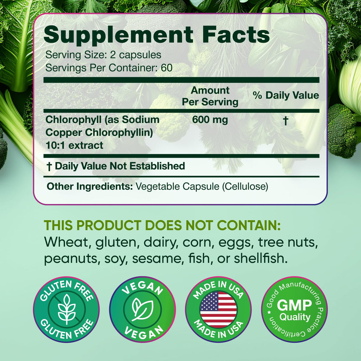 Alpha Flow Chlorophyll 600 mg Capsules - 120 Capsules - image 8