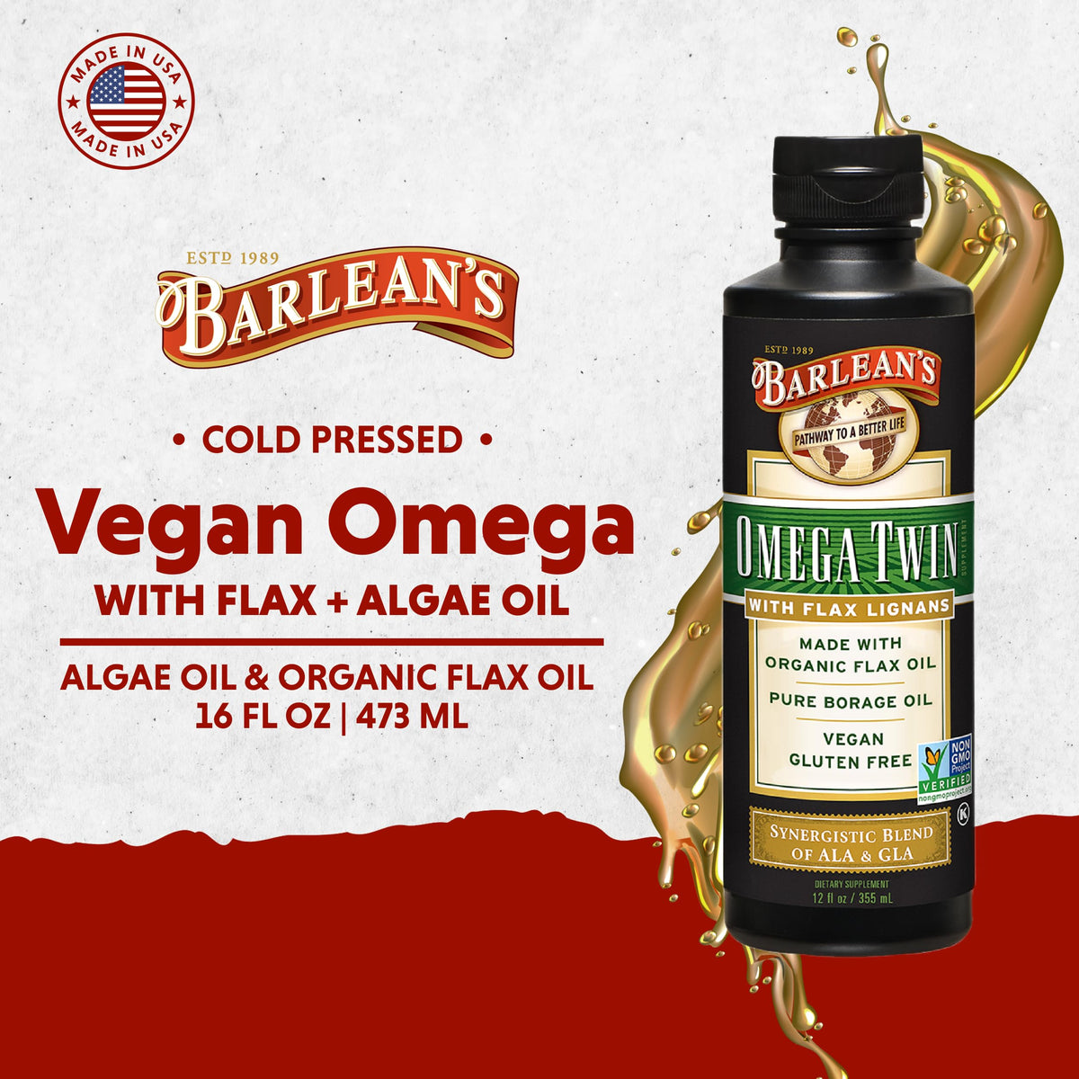 Barlean's Omega Twin Flaxseed and Borage Oil - 12 oz - image 3