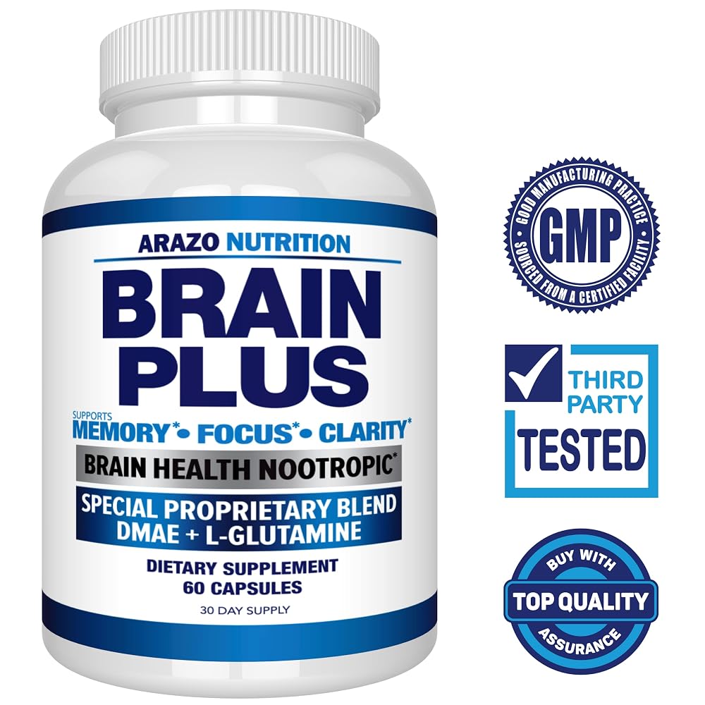 Arazo Nutrition Brain Function Supplement Memory & Focus - 60 Capsules - image 2