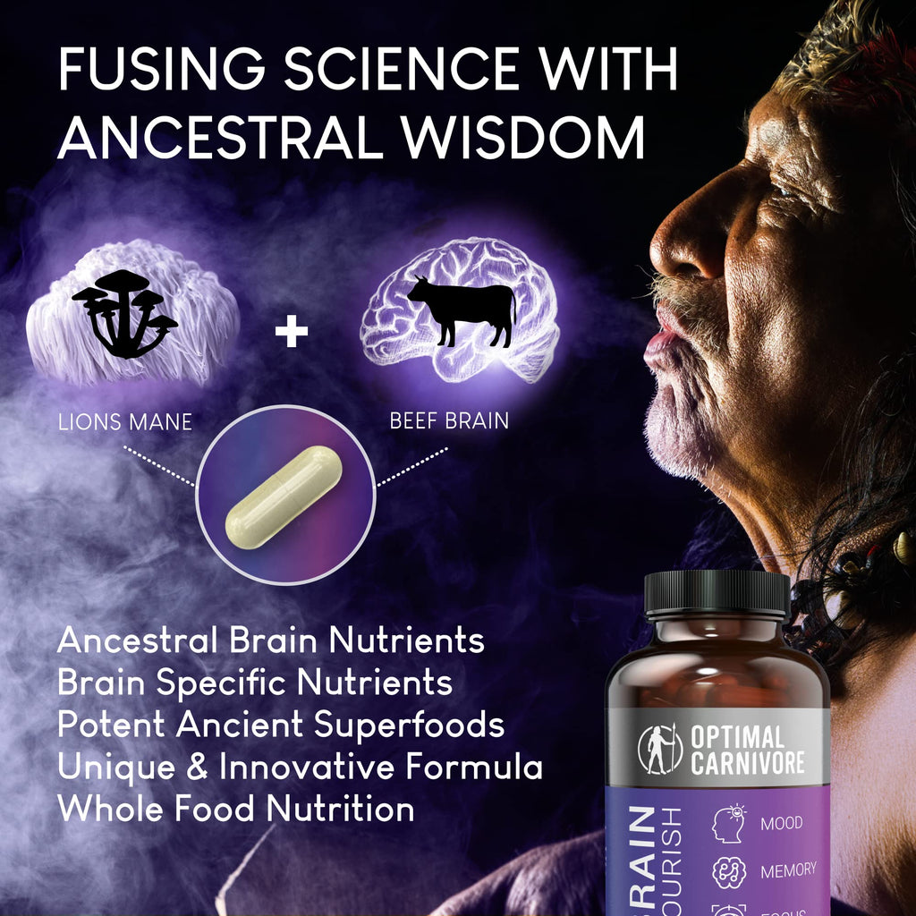 Optimal Carnivore Lions Mane & Beef Brain Capsules - 180 Count - image 4