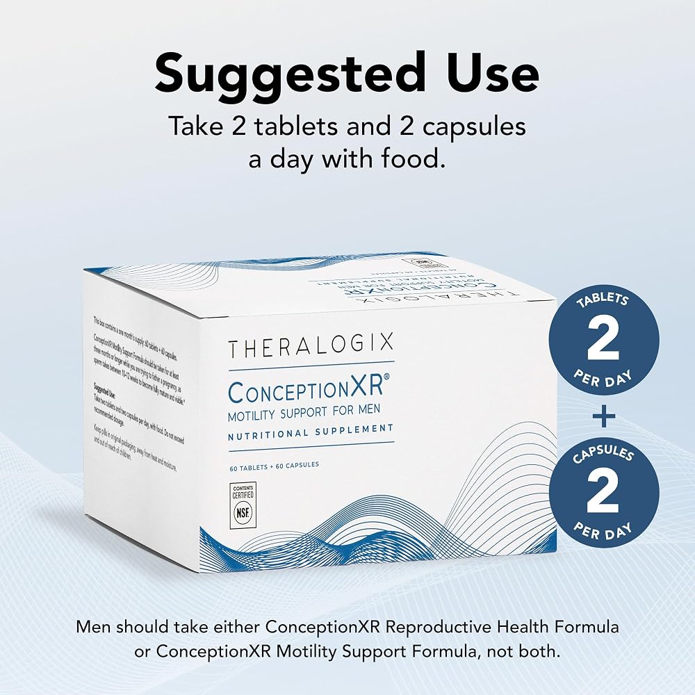 Theralogix ConceptionXR Motility Support Men's Fertility - 120 Capsules - image 5