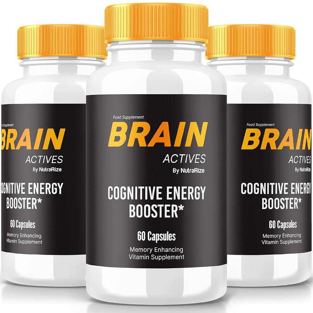 NutraRize Brain Actives Capsules for Focus & Concentration - 180 Capsules