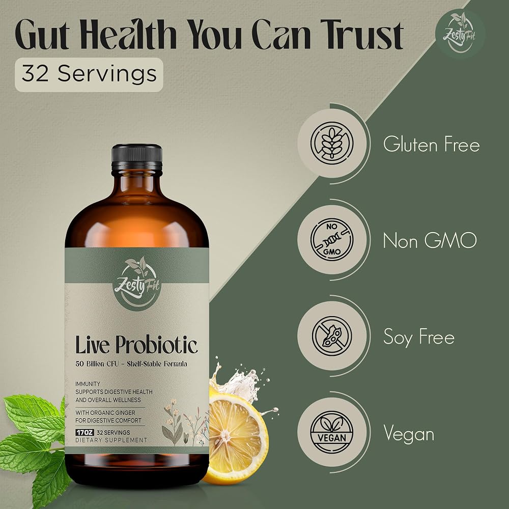 zestyfit Liquid Probiotic 50 Billion CFU Gut Health - 17 fl oz - image 4