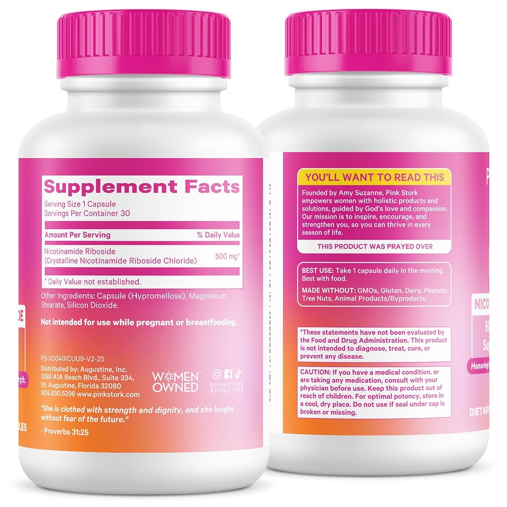 Pink Stork NAD+ Supplement for Women Over 30 - 30 Capsules - image 9