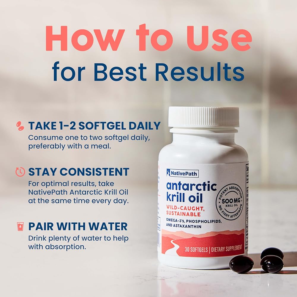 NativePath Wild-Caught Antarctic Krill Oil 500mg - 30 Softgels - image 8