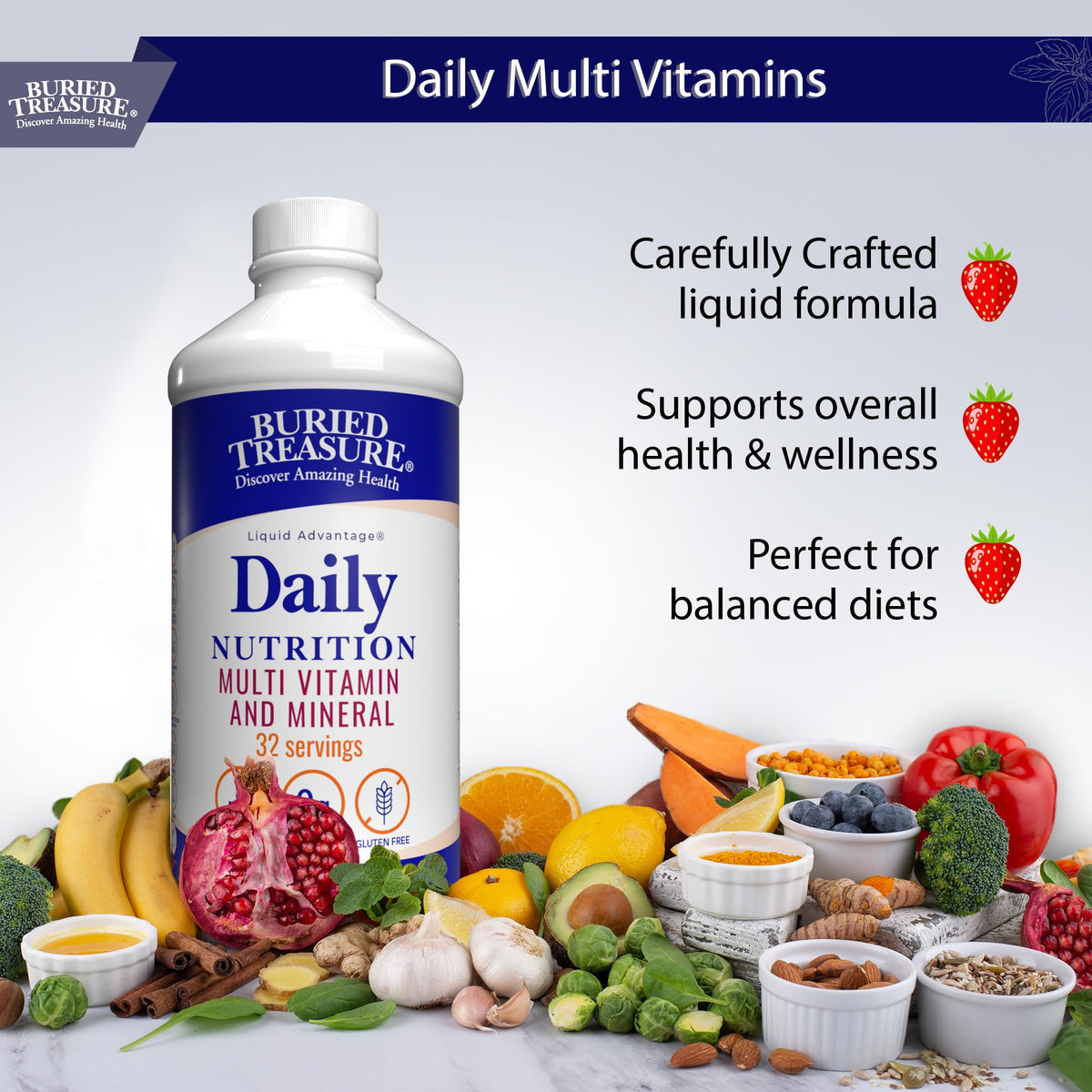 Buried Treasure Daily Nutrition Liquid Multivitamin - 32 Servings - image 3
