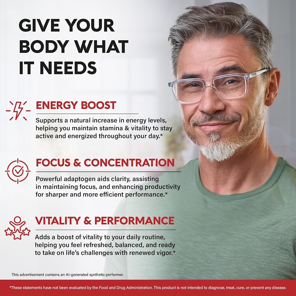 NUTRAHARMONY Panax Ginseng 1500mg Energy & Focus - 120 Capsules - image 2