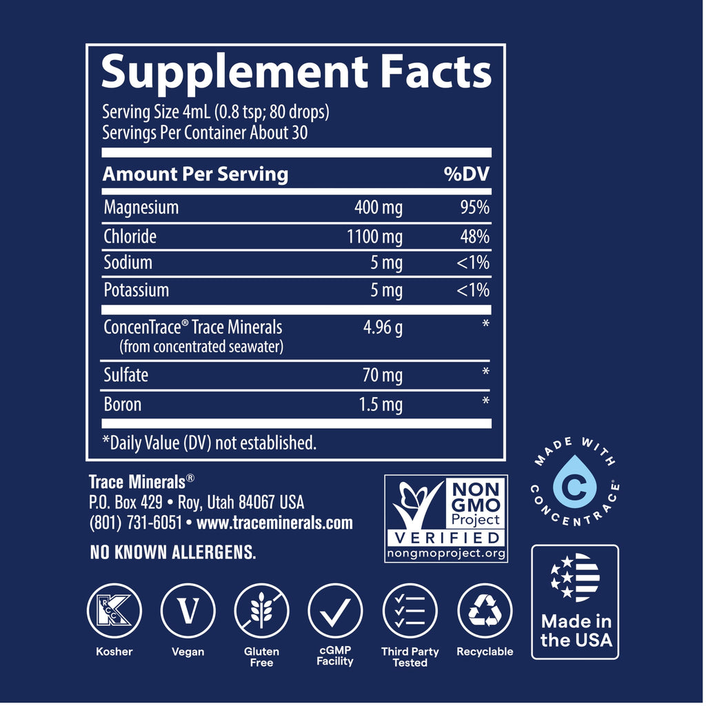 Trace Minerals Liquid Ionic Magnesium 400 mg - 4 fl oz - image 3