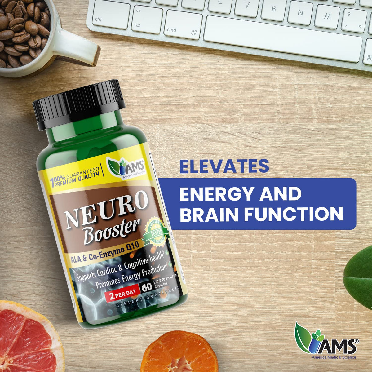 America Medic & Science Neuro Booster Brain Health - 60 Capsules - image 3