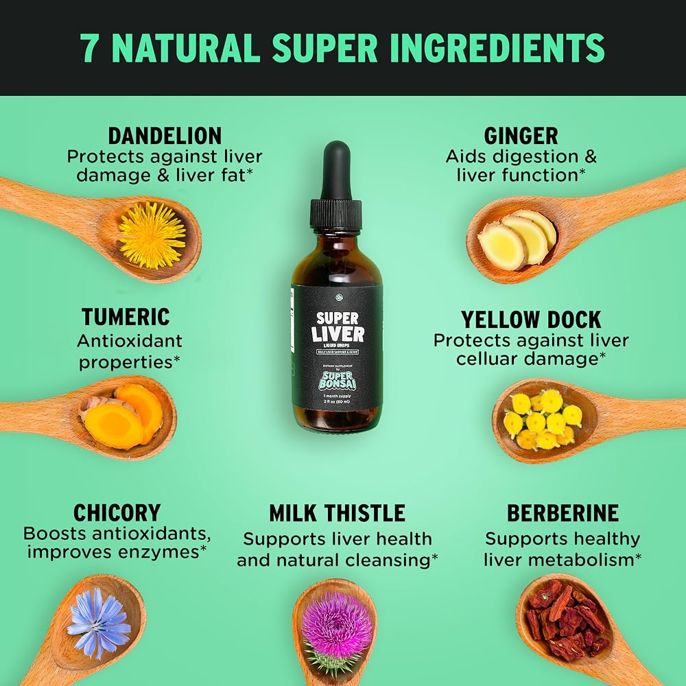 SuperBonsai Super Liver Support with Milk Thistle - All Natural Liver