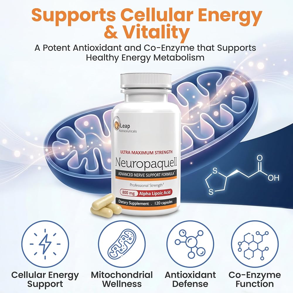 Platinum Health Neuropaquell Alpha Lipoic Acid Nerve Support - 120 Capsules - image 5