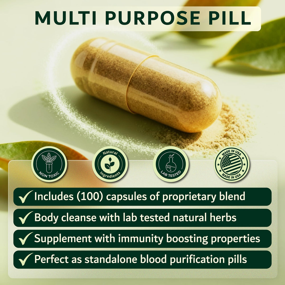 Dimmak Herbs Blood Purifier & Lymphatic Cleanse - 100 Capsules - image 5
