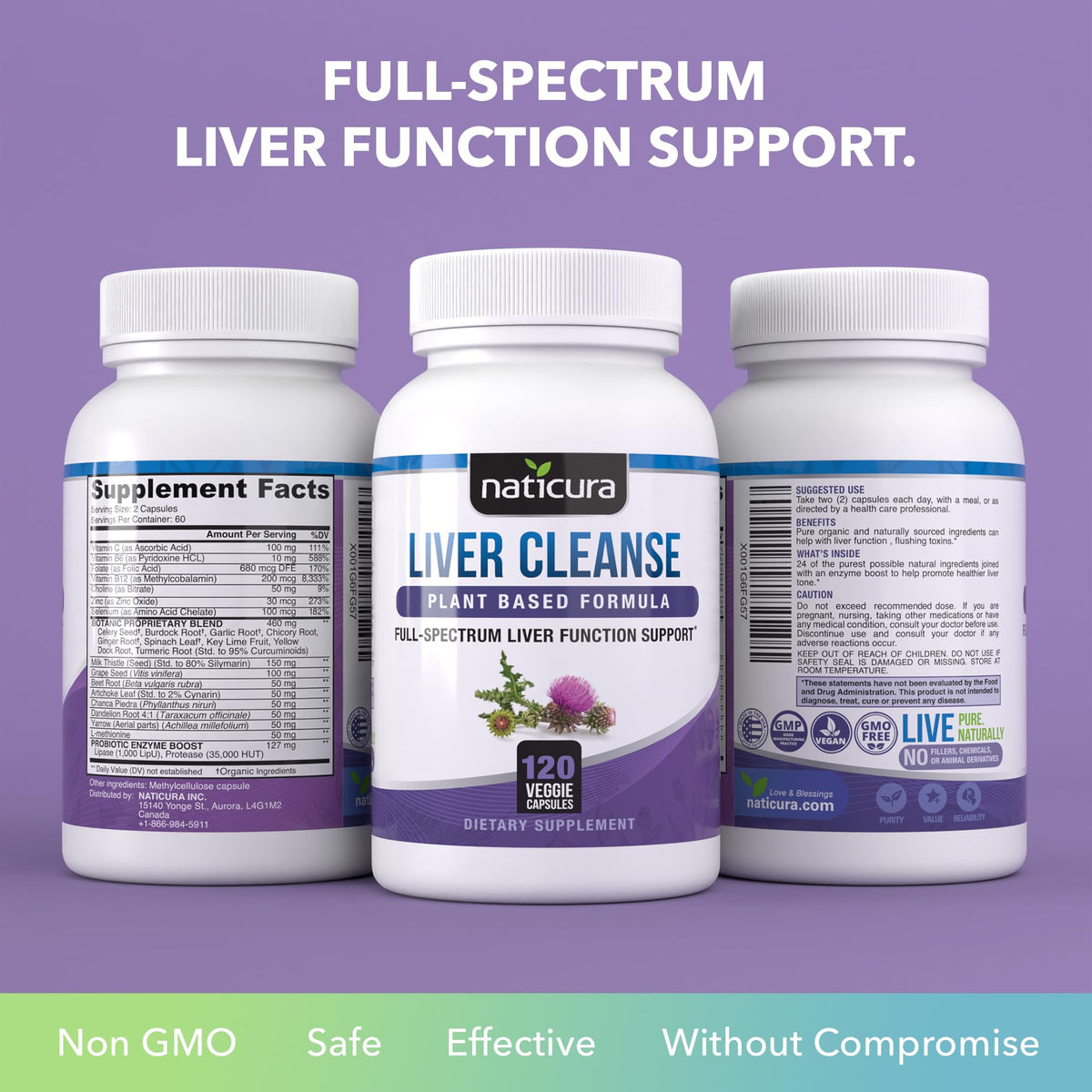 Naticura Liver Cleanse Plant-Based Formula - 120 Capsules - image 6