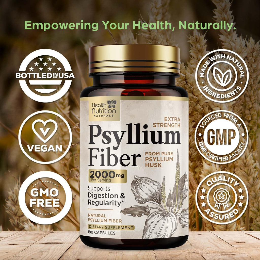 Health Nutrition Naturals Psyllium Husk Capsules - Psyllium Husk