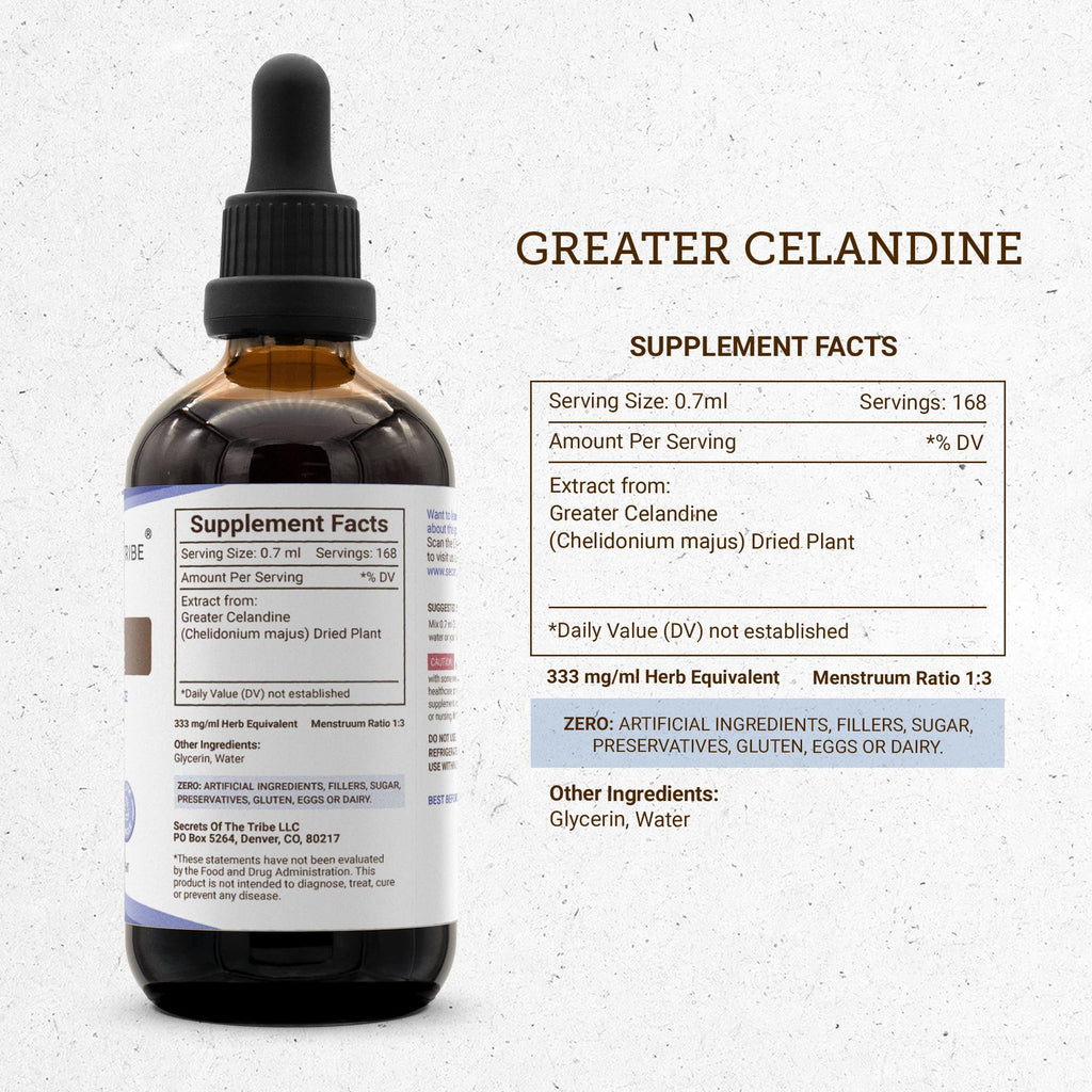 Secrets of the Tribe Greater Celandine Alcohol-Free Liquid Extract