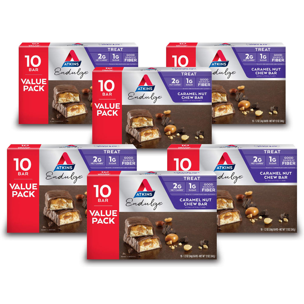 Atkins Endulge Caramel Nut Chew Bar - 60 Count