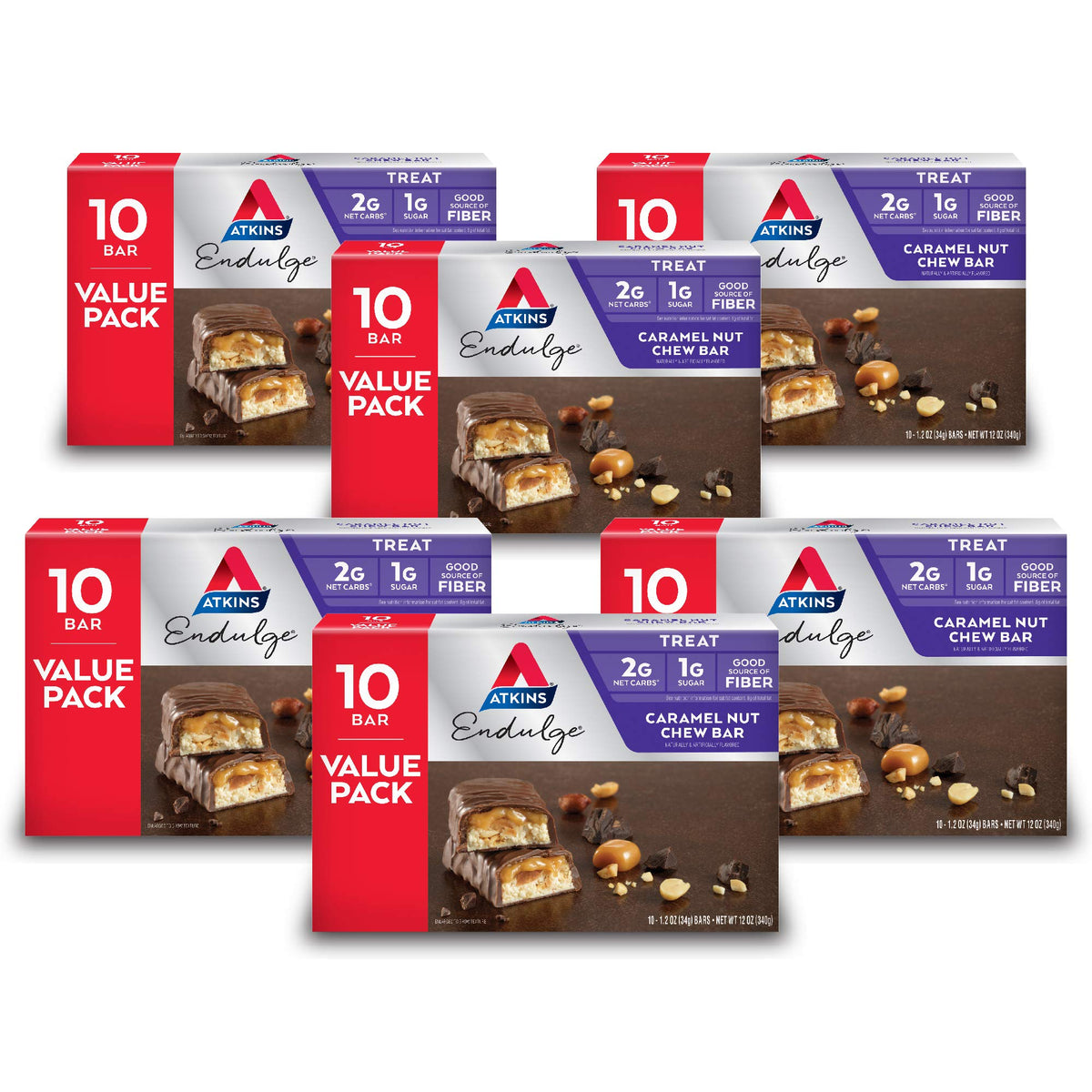 Atkins Endulge Caramel Nut Chew Bar - 60 Count